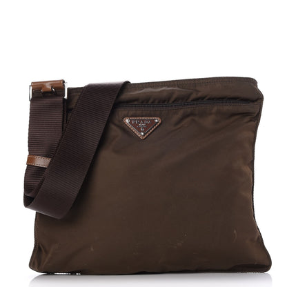 Prada Tessuto Nylon Vela Messenger Bag Bruciato 1 of 8