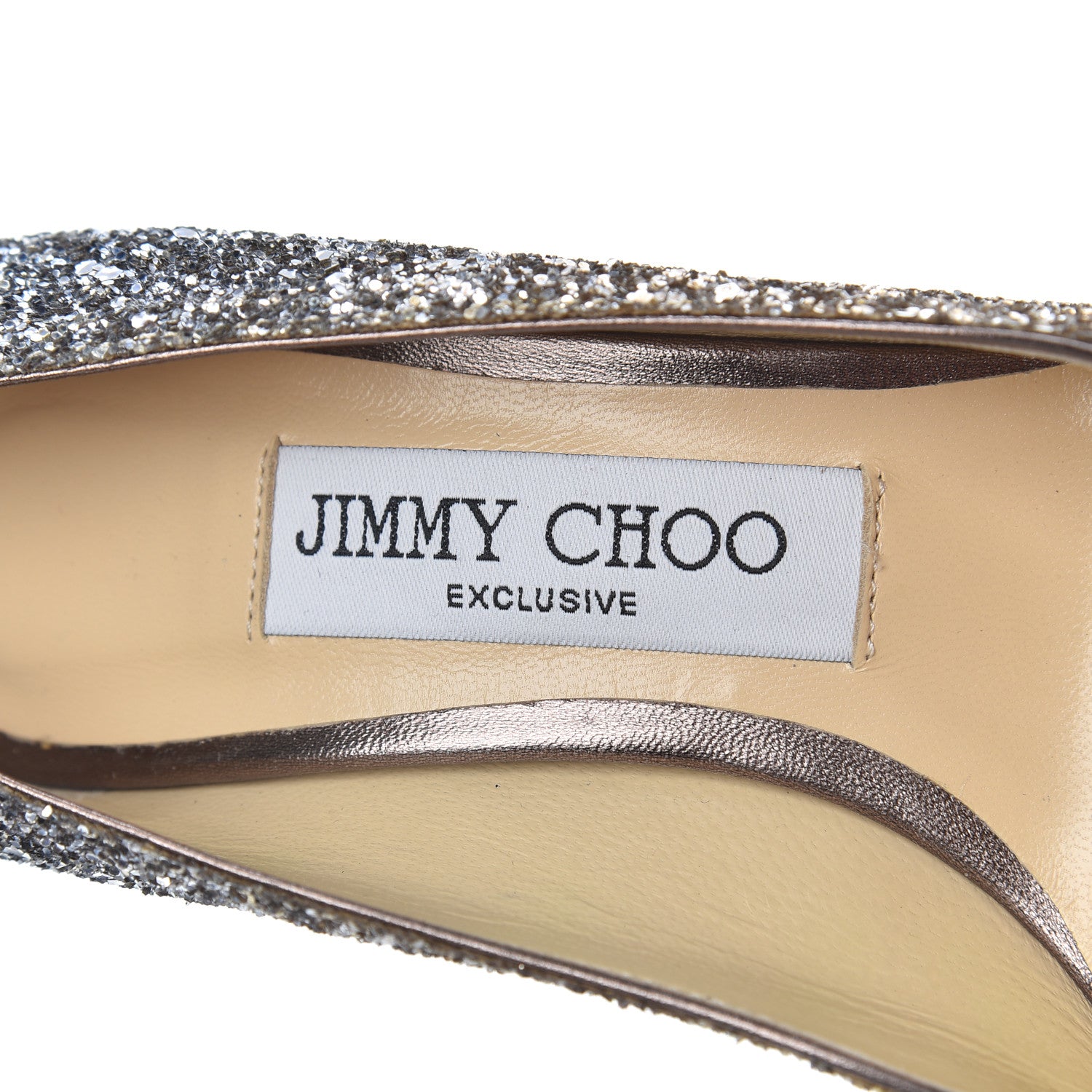 Jimmy Choo Coarse Glitter Romy 100 Pumps 34 Antique Gold 6 of 10
