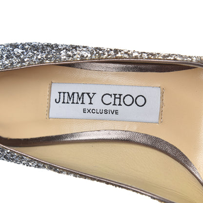 Jimmy Choo Coarse Glitter Romy 100 Pumps 34 Antique Gold 6 of 10