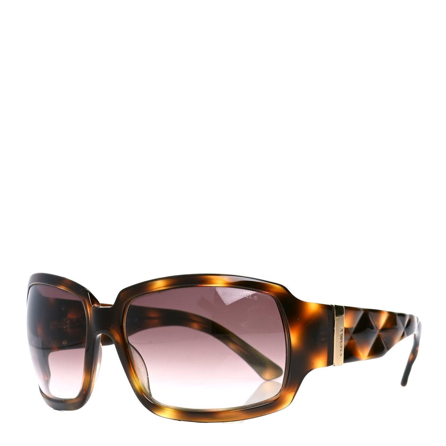Acetate Quilted Sunglasses 5061 Tortoise