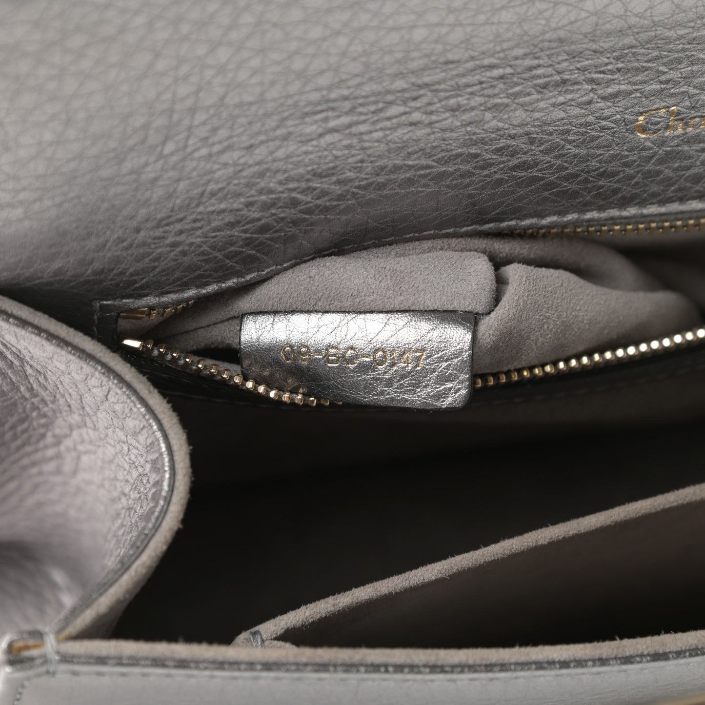 Metallic Grained Calfskin Medium Diorama Flap Bag Silver