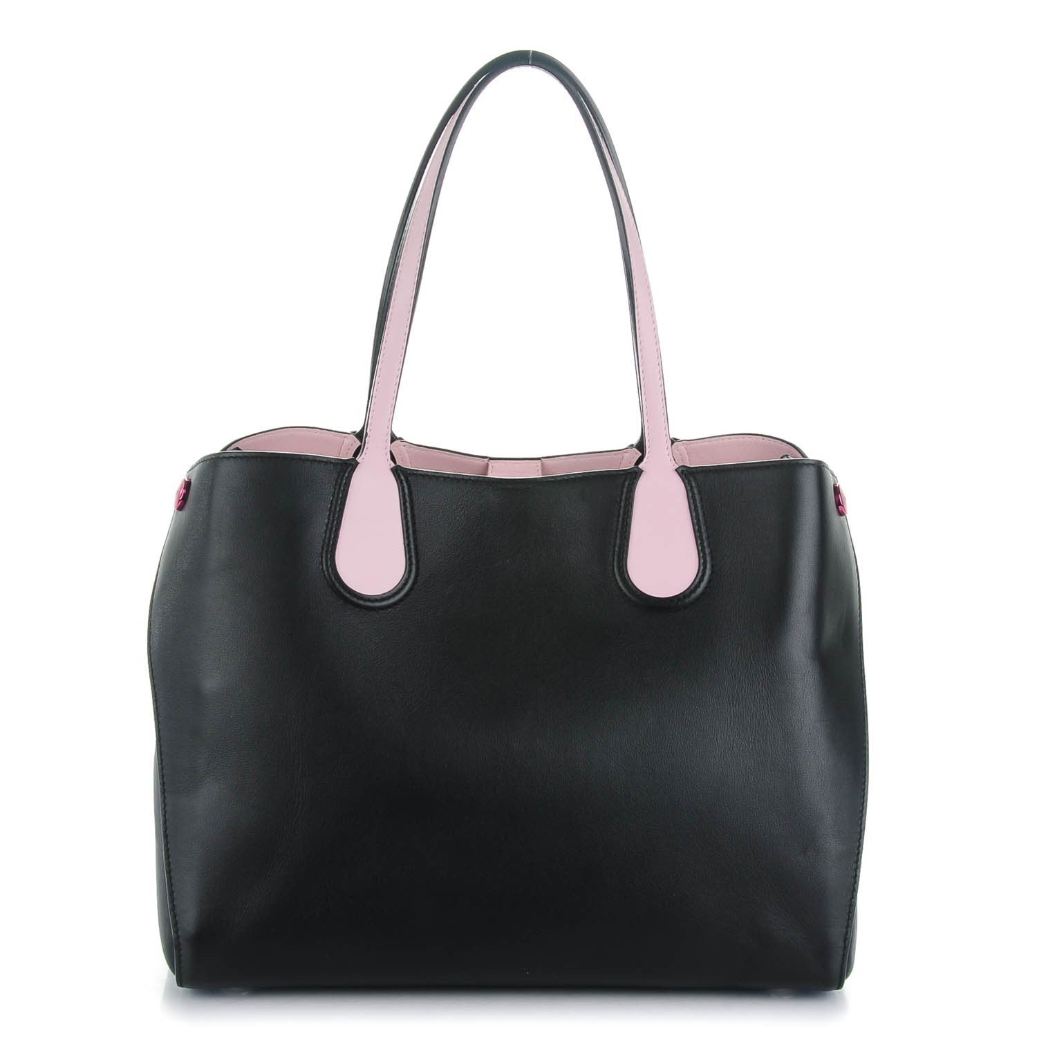 Christian Dior Calfskin Small Addict Shopping Tote Black Pink 1 of 8
