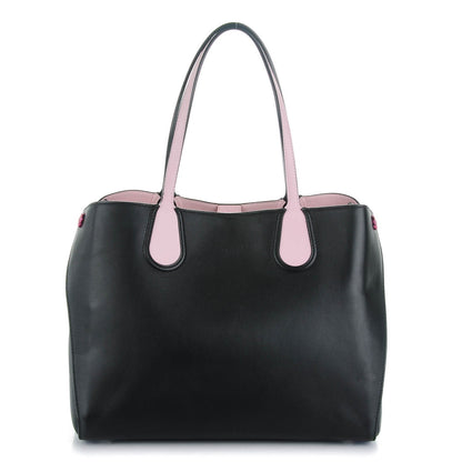 Christian Dior Calfskin Small Addict Shopping Tote Black Pink 1 of 8