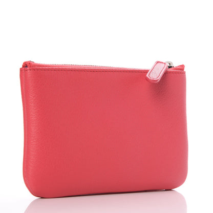 Chanel Goatskin Small CC Clover Cosmetic Case Pink 3 of 8