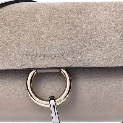 Chloe Suede Calfskin Mini Faye Shoulder Bag Motty Grey 14 of 15
