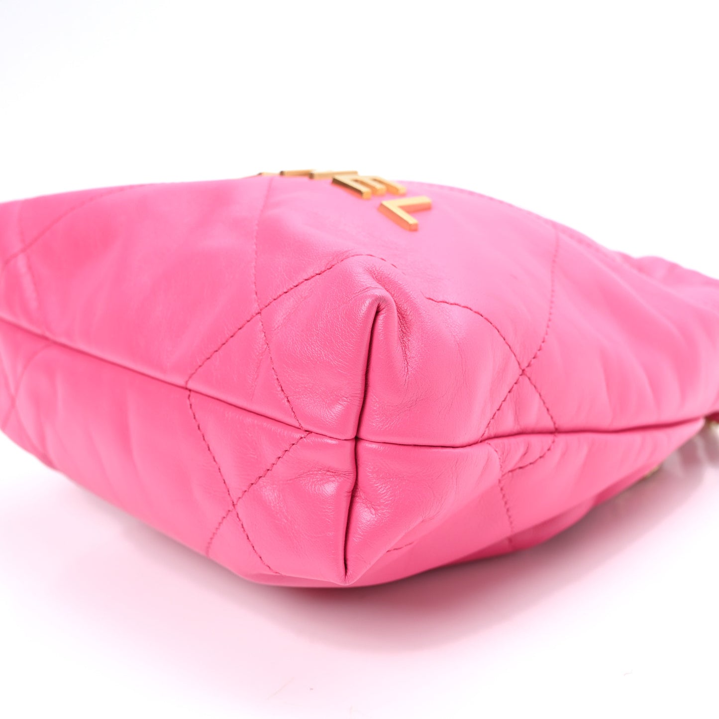 Shiny Calfskin Quilted Mini Chanel 22 Pink