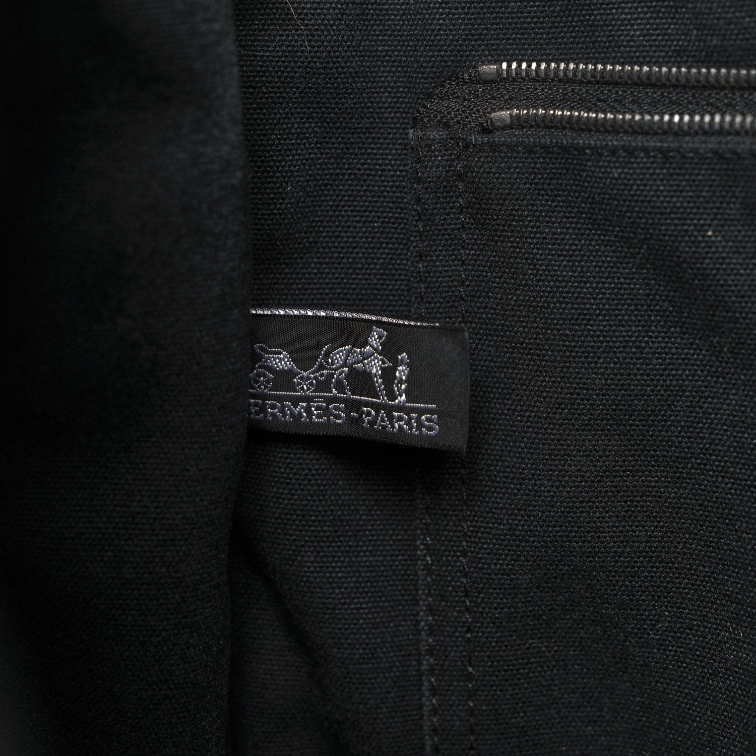 Hermes Canvas Fourre Tout MM Black 6 of 14