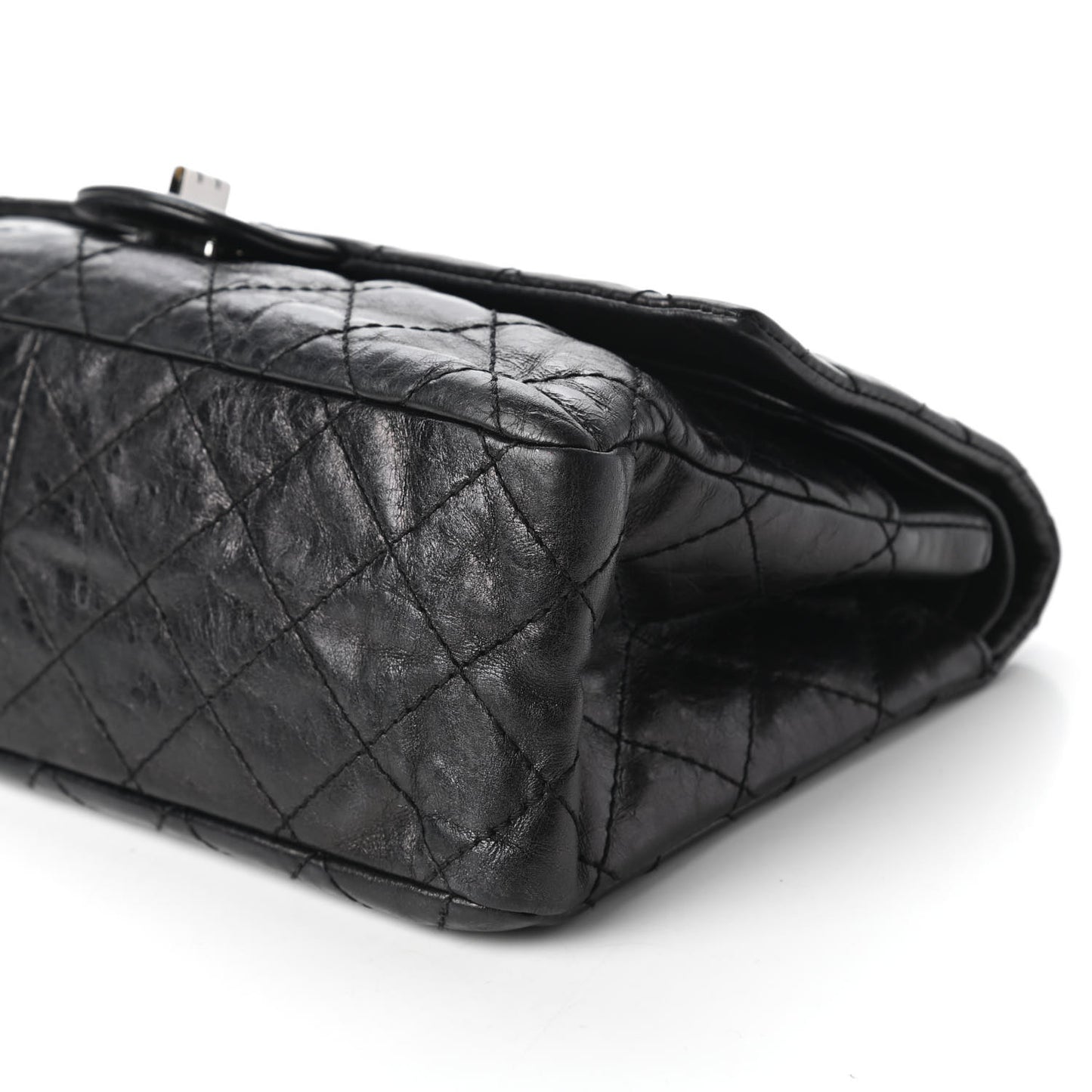 Aged Calfskin Quilted 2.55 Reissue 226 Flap Black