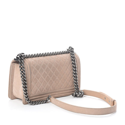 Chanel Iridescent Caviar Medium Boy Flap Marron Clair 3 of 10