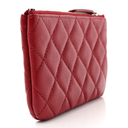 Chanel Caviar Quilted Small Cosmetic Case Red 3 of 8