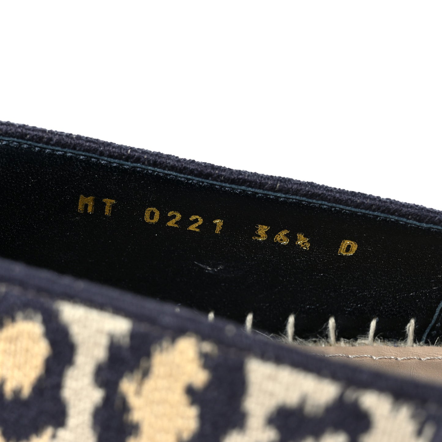 Cotton Embroidered Leopard Print Granville Espadrille 36.5 Natural