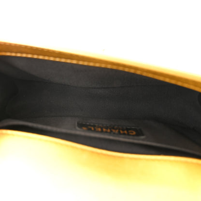 Chanel Metallic Patent Calfskin Quilted Small Boy Flap Gold 5 of 12