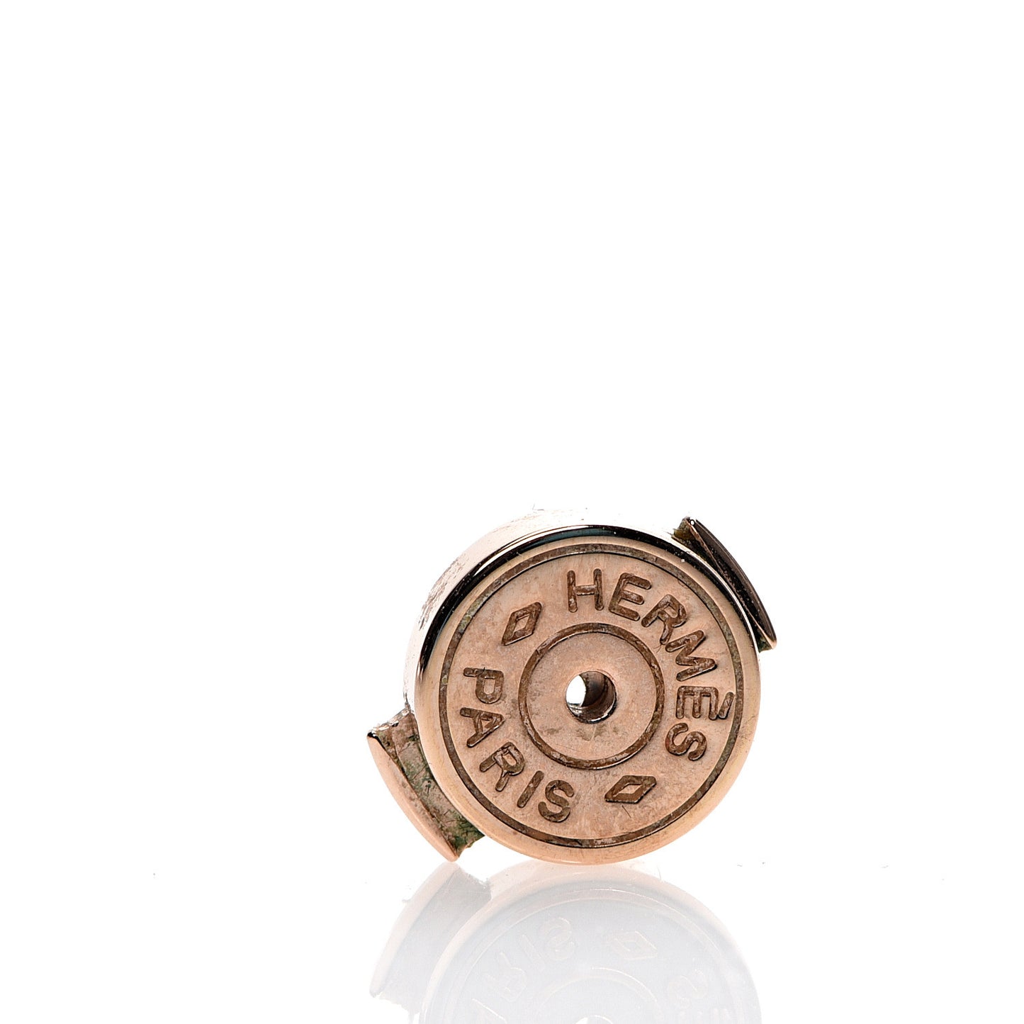 Gold Lacquered Pop H Earrings Rouge Corail