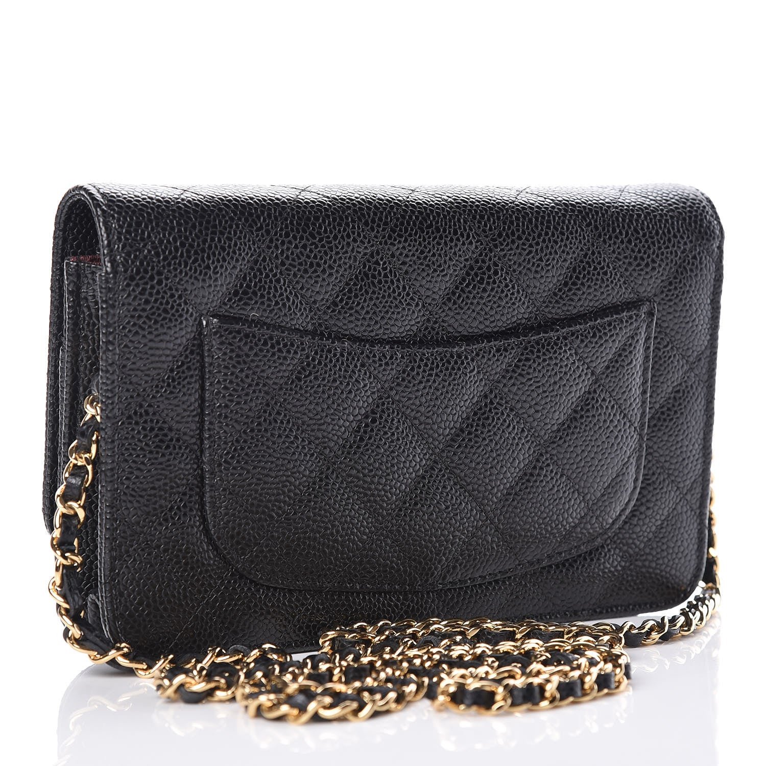 Chanel Caviar Quilted Wallet On Chain WOC Black 3 of 11