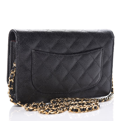 Chanel Caviar Quilted Wallet On Chain WOC Black 3 of 11