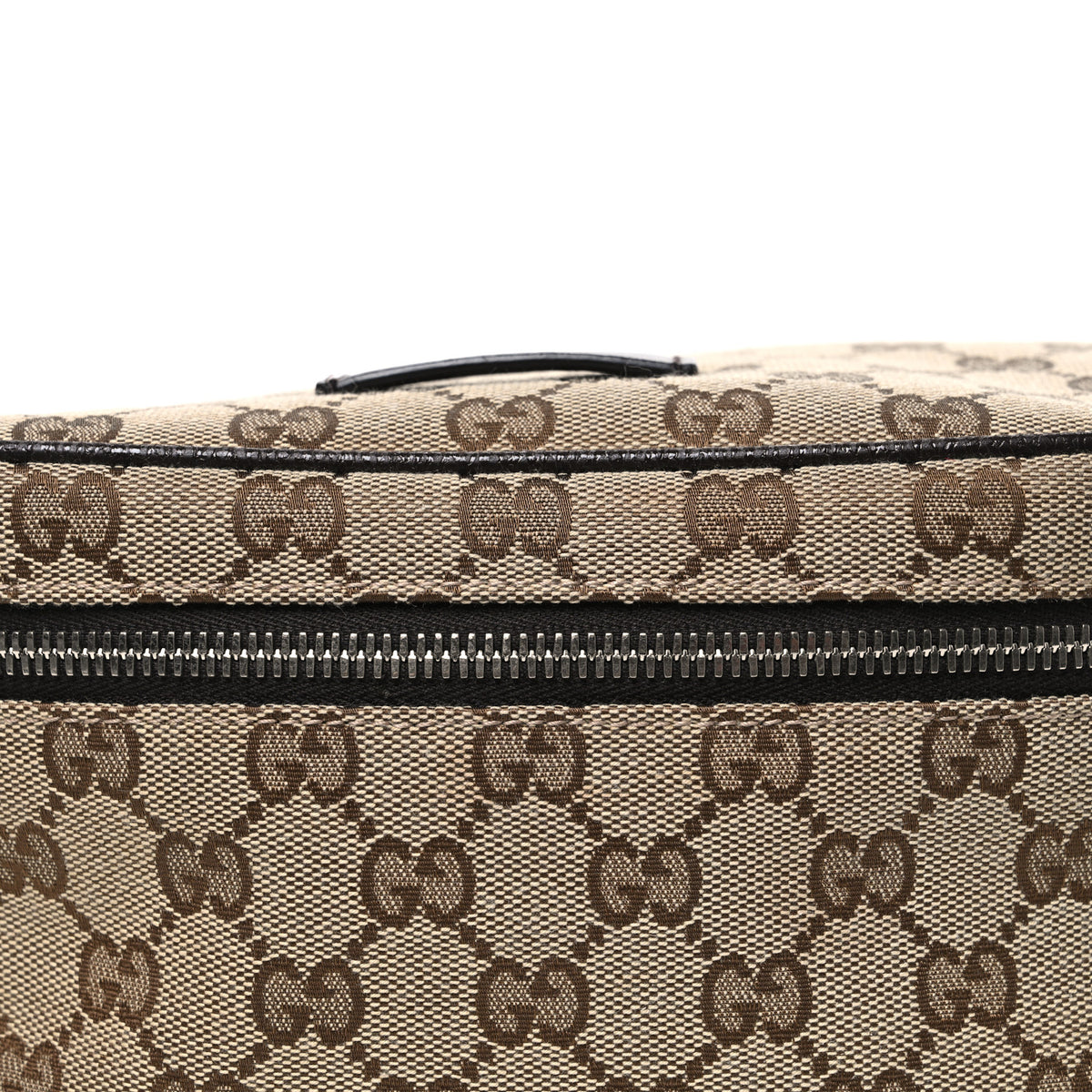 Gucci Monogram Dollar Calfskin Waist Pouch Beige Ebony Testa di Moro Marrone Scuro 8 of 10