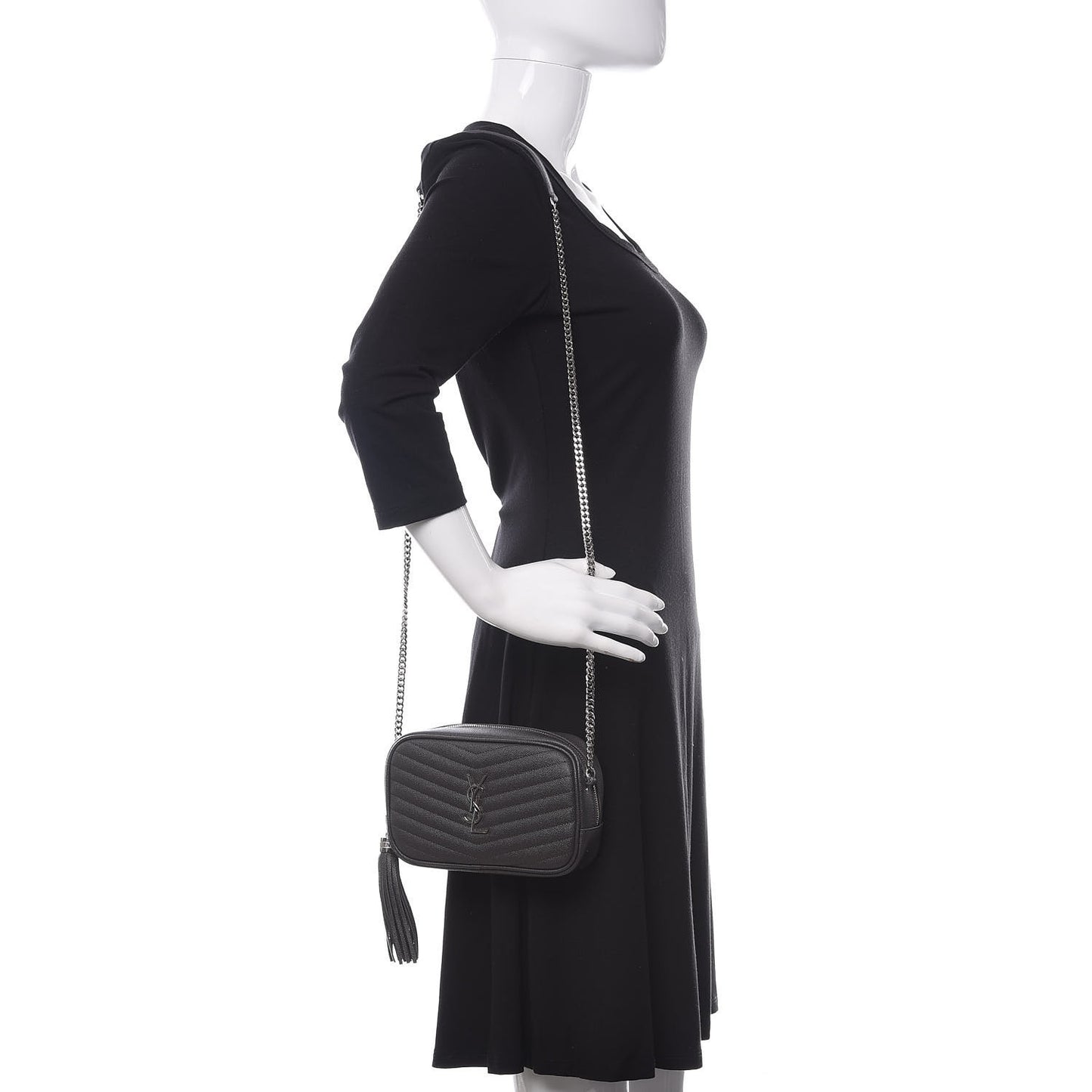Grain De Poudre Matelasse Monogram Mini Lou Camera Bag Dark Smog