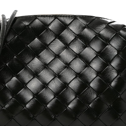 Bottega Veneta Polished Patent Intrecciato Knot Small Loop Camera Bag Raintree 7 of 9