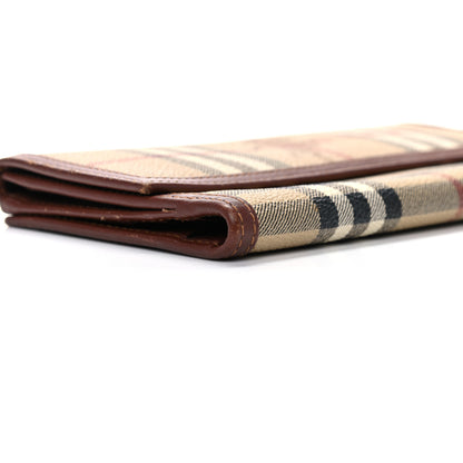 Burberry Haymarket Check Penrose Continental Wallet Tan 8 of 13