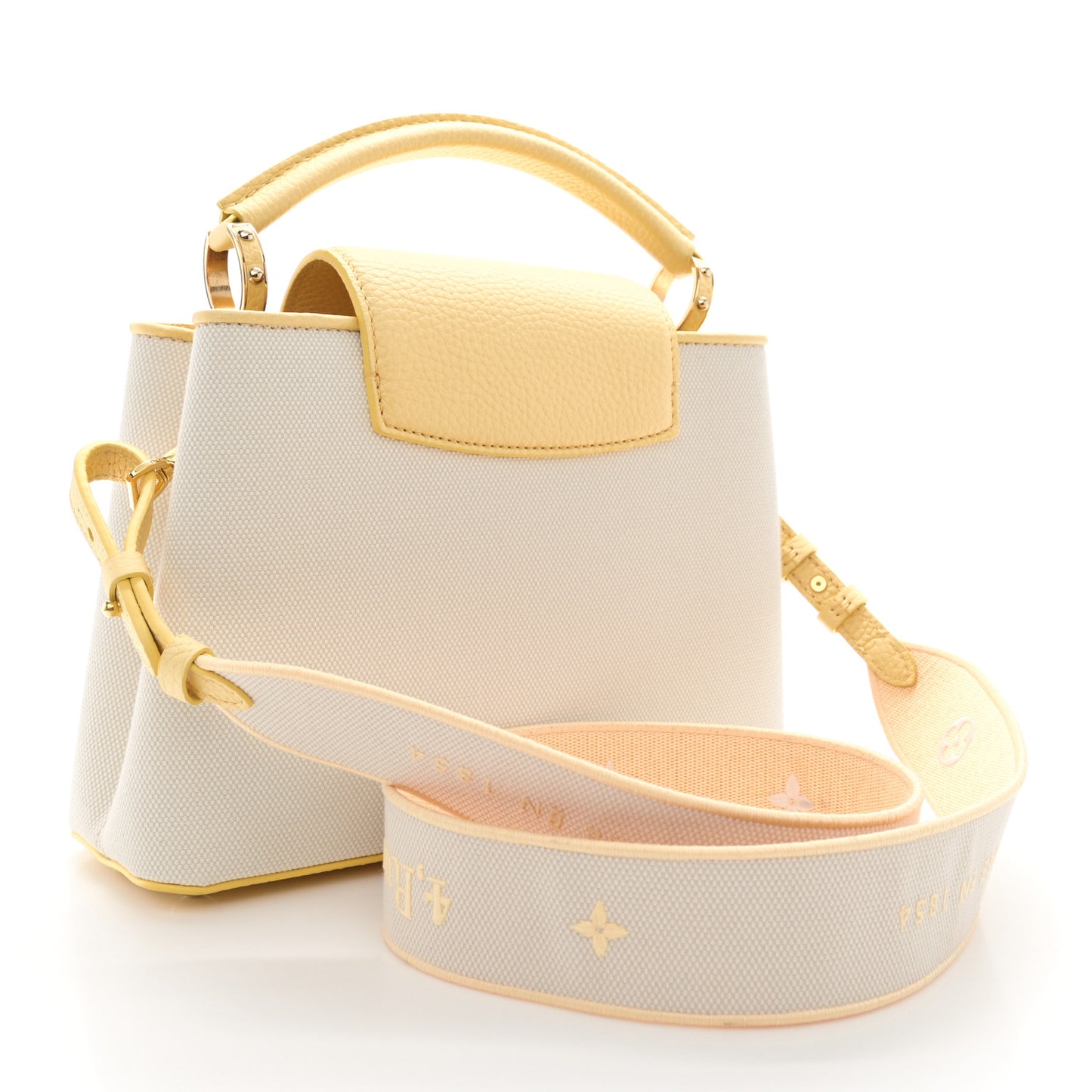 Canvas Taurillon Capucines BB Plume Yellow