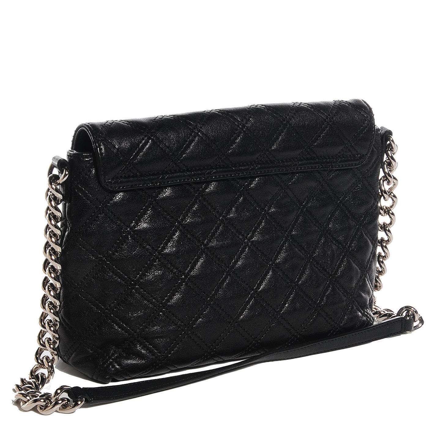 Quilted Lambskin The Large Single Flap Black