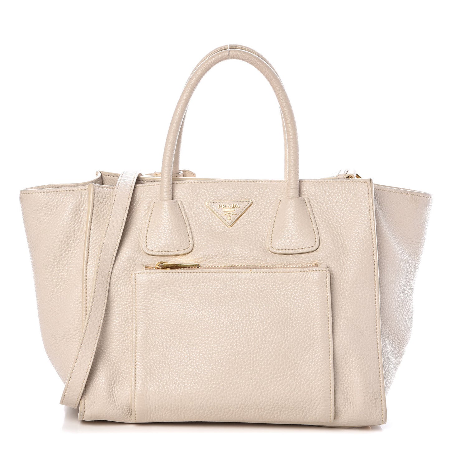 Vitello Daino Shopping Tote White