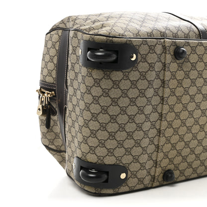 Gucci GG Plus Monogram Large Carry On Duffle Trolley Beige Ebony Cocoa Dark Chocolate 11 of 14