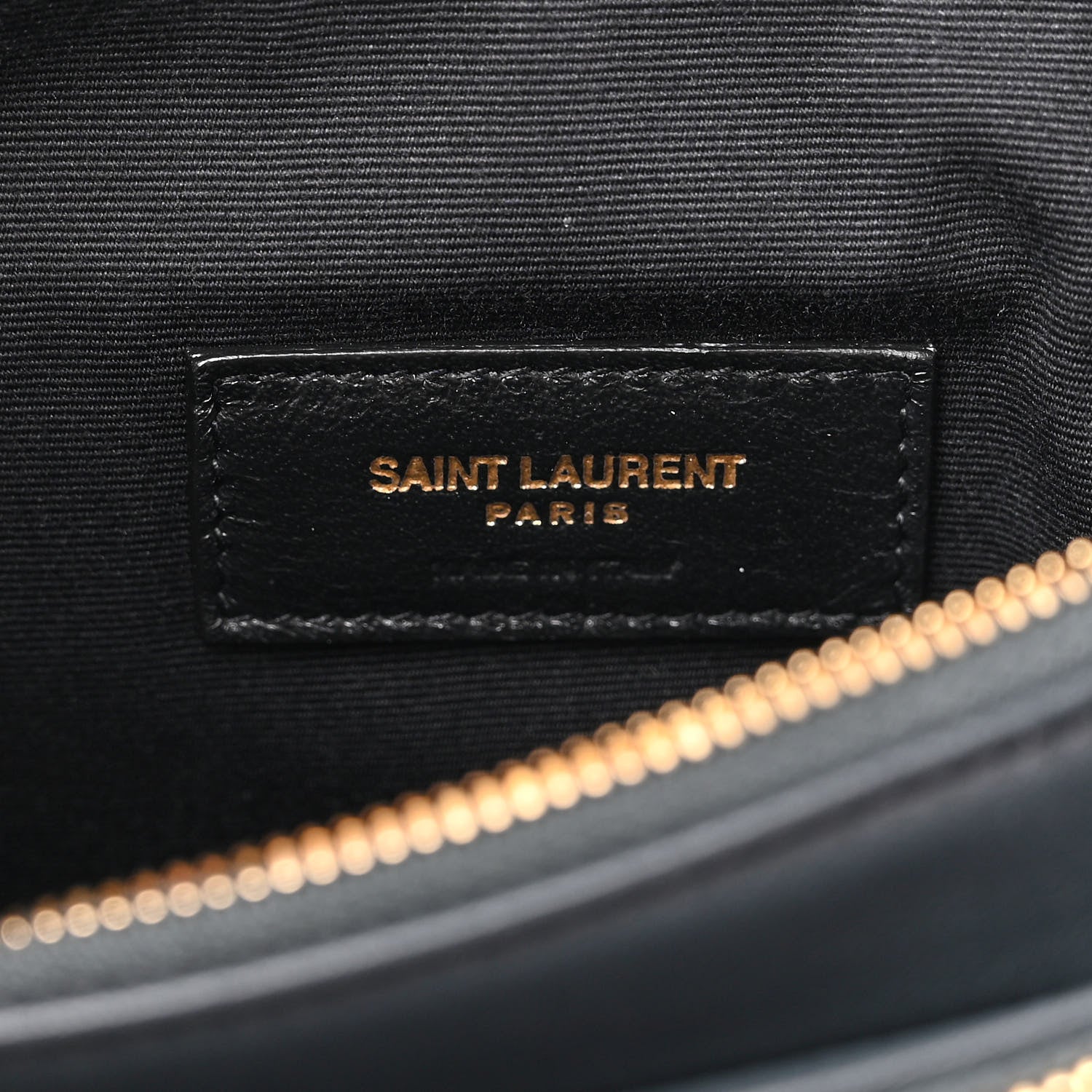 Saint Laurent Lambskin Diamond Quilted Monogram Angie Chain Bag Dark Smog 8 of 12