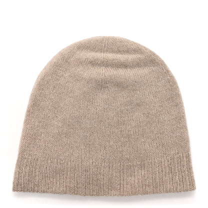 Chanel Cashmere CC Beanie Hat Beige Black 3 of 5