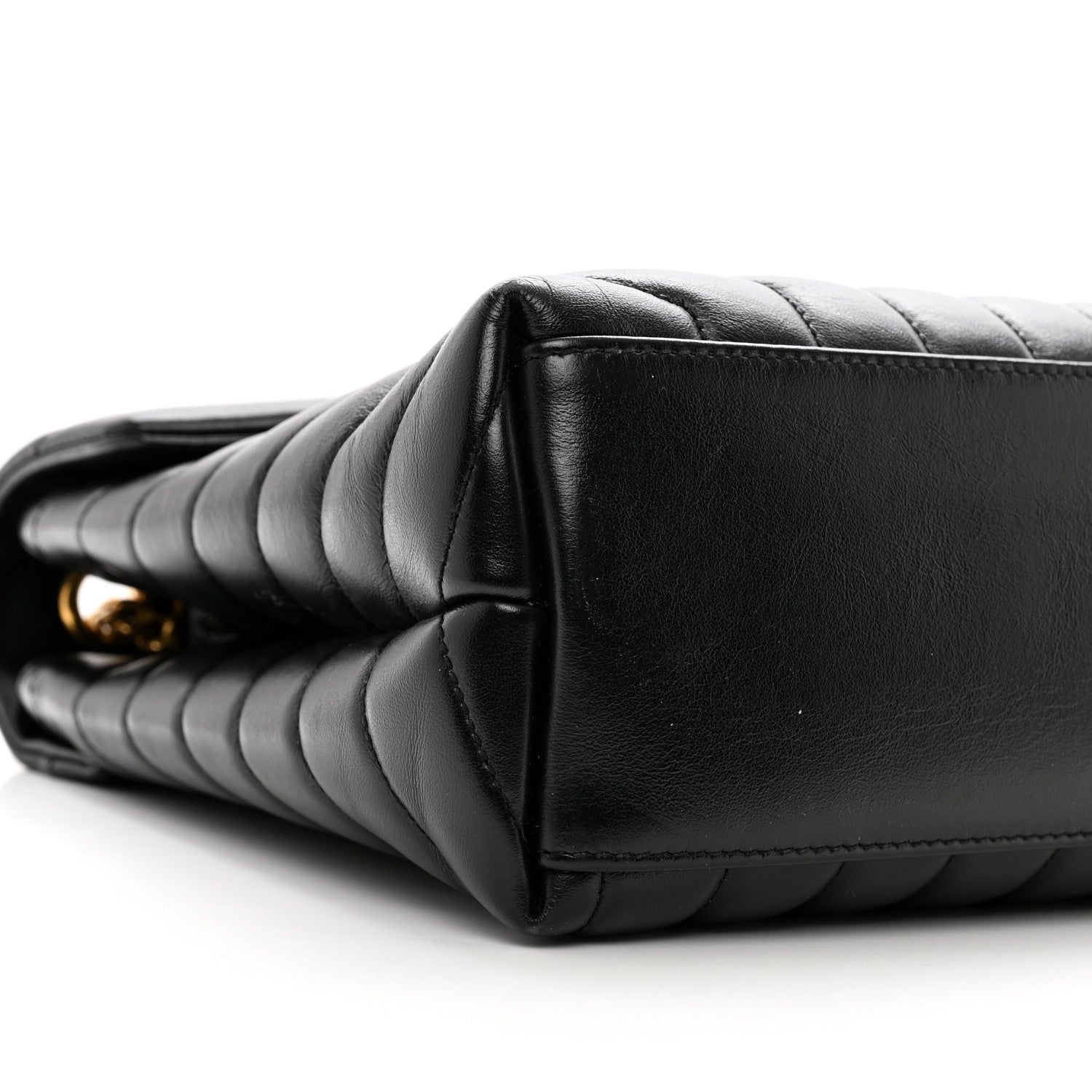 Saint Laurent Calfskin Y Quilted Monogram Medium Loulou Chain Satchel Black 8 of 10