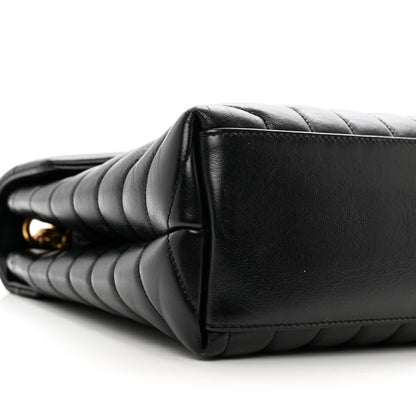 Saint Laurent Calfskin Y Quilted Monogram Medium Loulou Chain Satchel Black 8 of 10