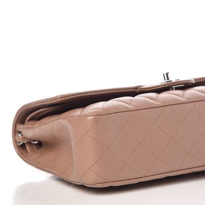 Chanel Caviar Quilted Medium Double Flap Dark Beige 8 of 13