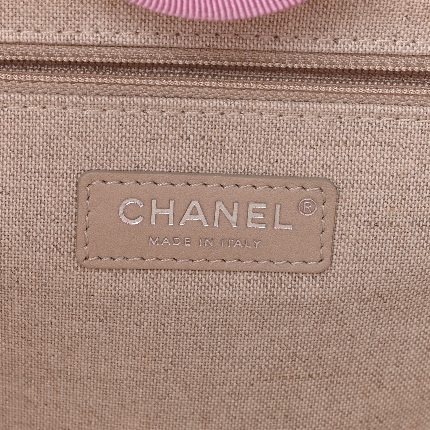 Chanel Mixed Fibers Small Deauville Tote Dark Pink 6 of 10