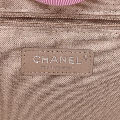 Chanel Mixed Fibers Small Deauville Tote Dark Pink 6 of 10