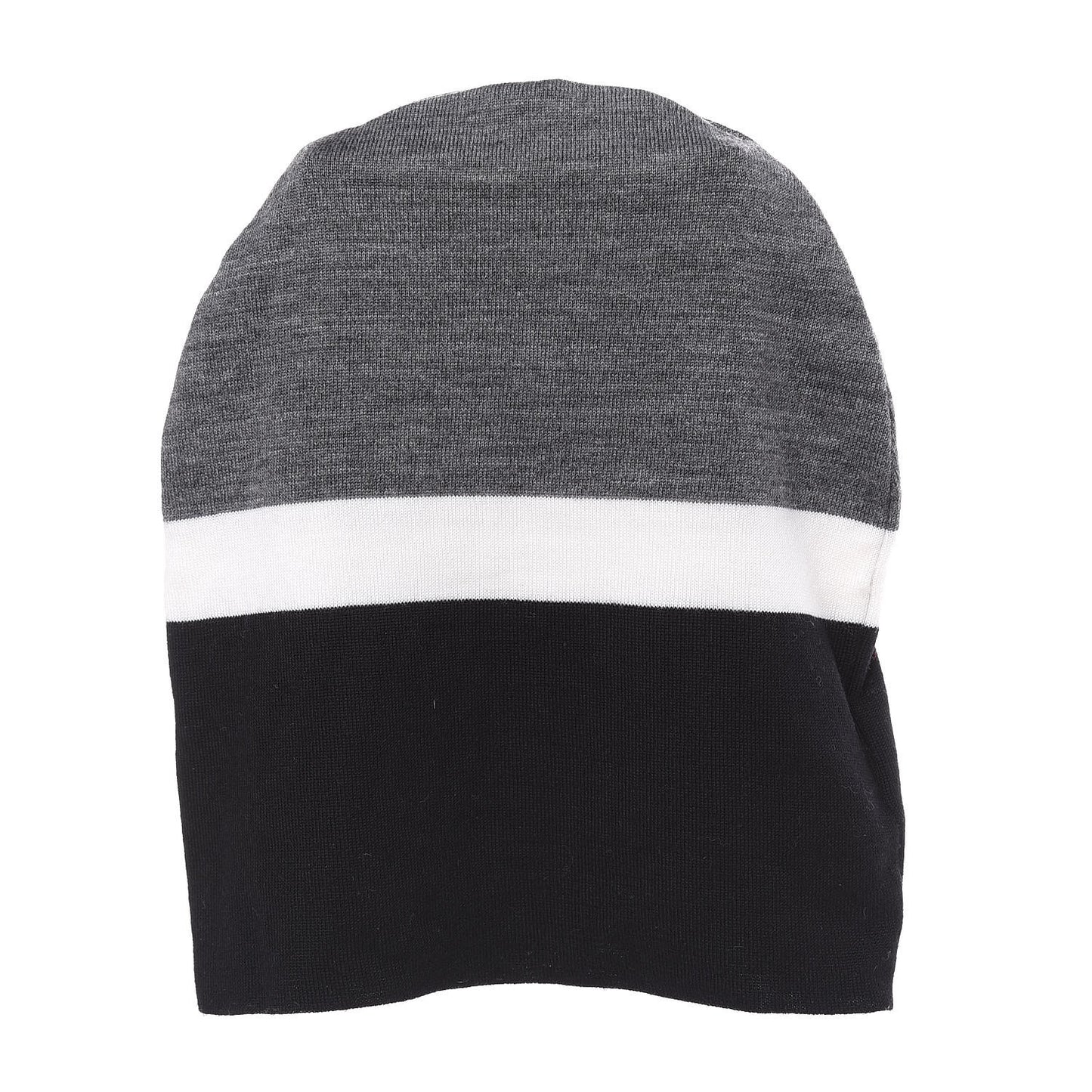 Wool Colarasa Tricot Beanie Hat M Black Grey