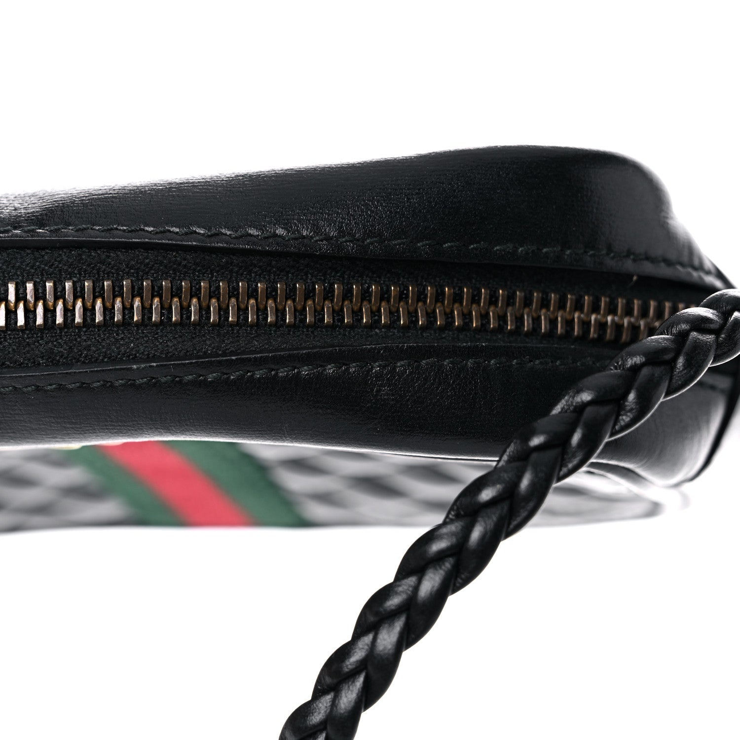 Gucci Calfskin Trapuntata Web Mini GG Shoulder Bag Black 15 of 16