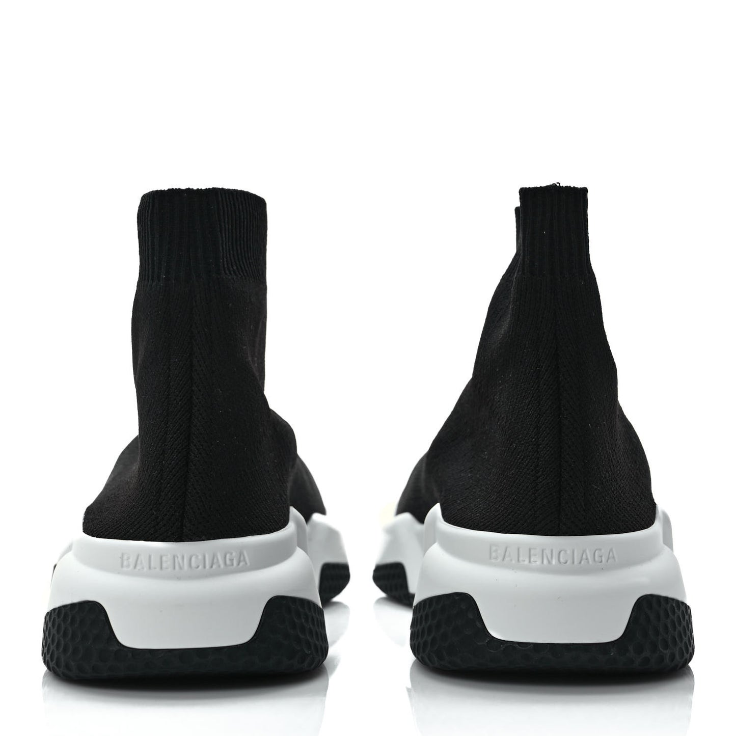 Neoprene Knit Womens Speed Sneakers 36 Black White