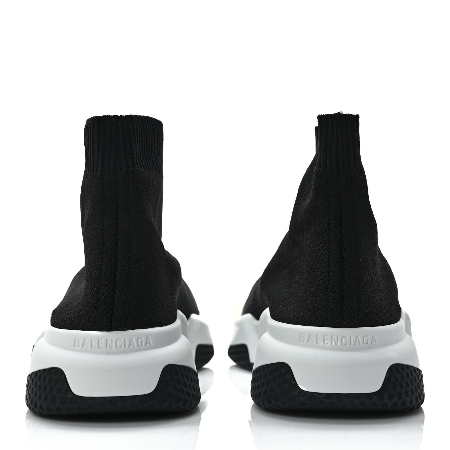 Balenciaga Neoprene Knit Womens Speed Sneakers 36 Black White 5 of 9