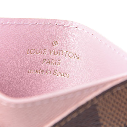 Louis Vuitton Damier Ebene Caissa Card Holder Rose Ballerine 6 of 6