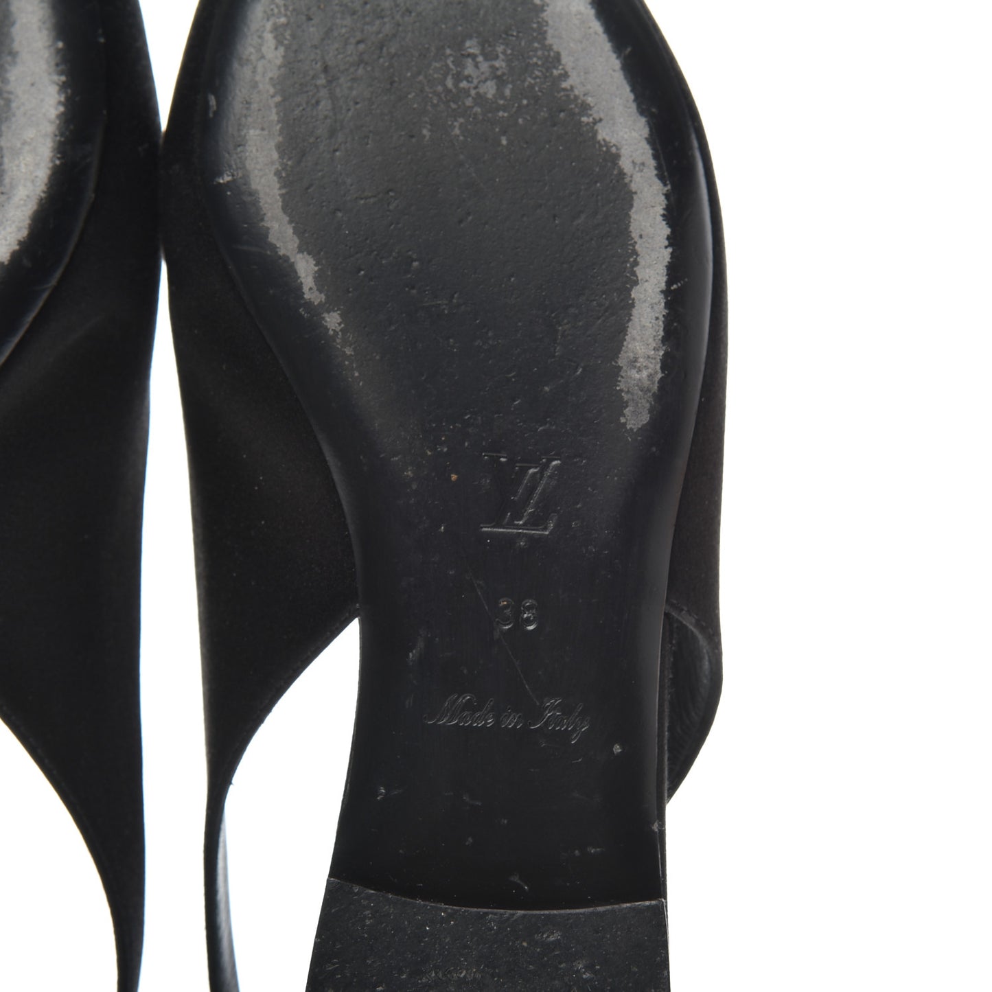 Satin Crystal Madeleine Slingback Ballerina Flats 38 Black