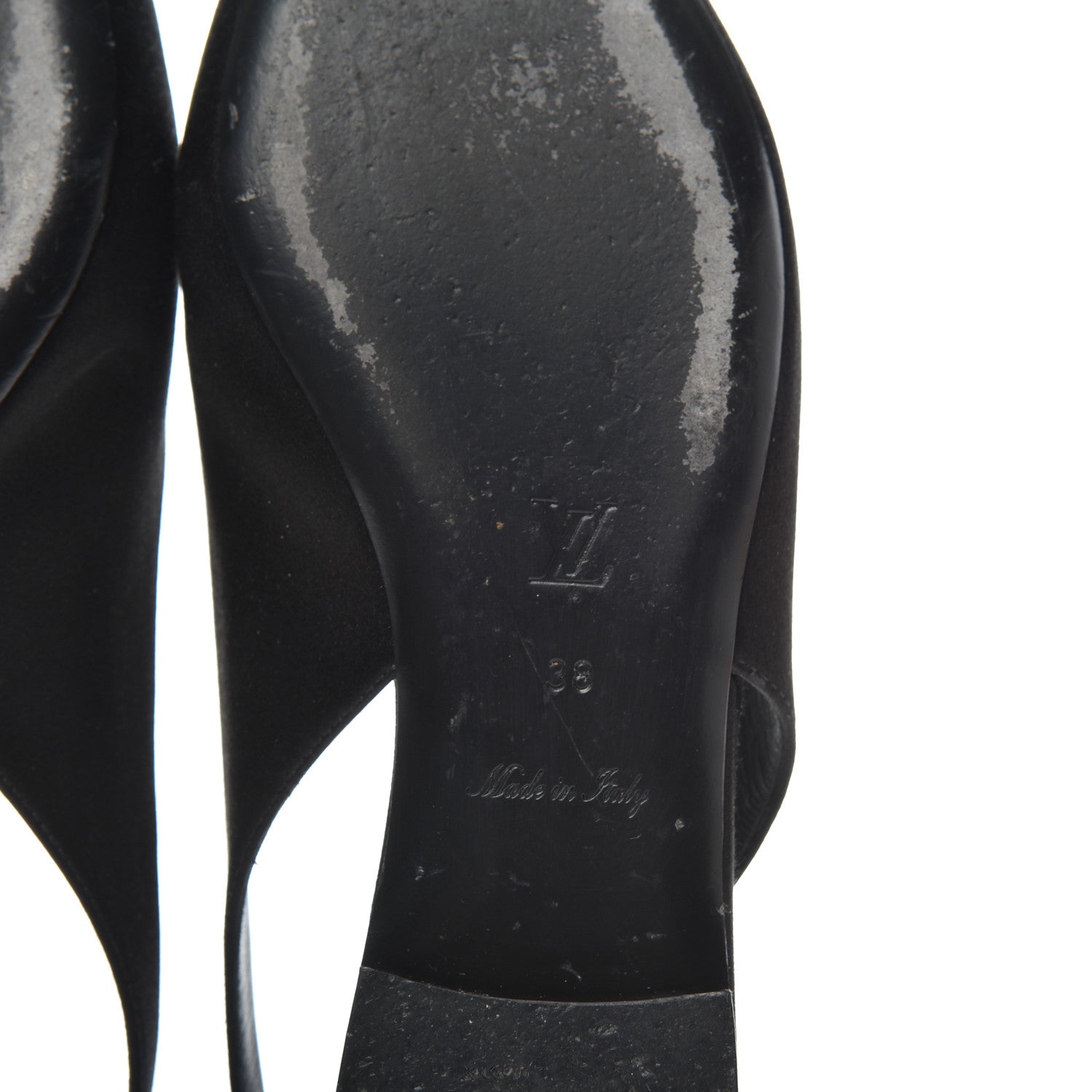 Louis Vuitton Satin Crystal Madeleine Slingback Ballerina Flats 38 Black 7 of 9