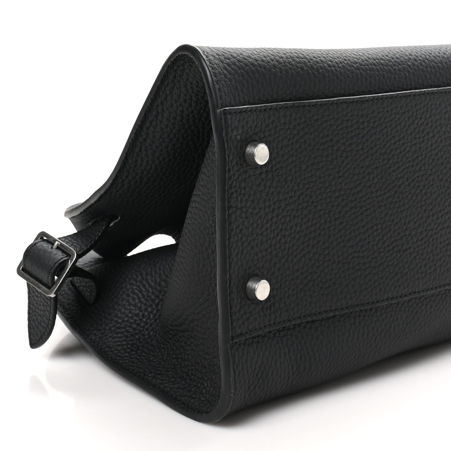 The Row Grained Calfskin Margaux Shoulder 12 Black 8 of 9