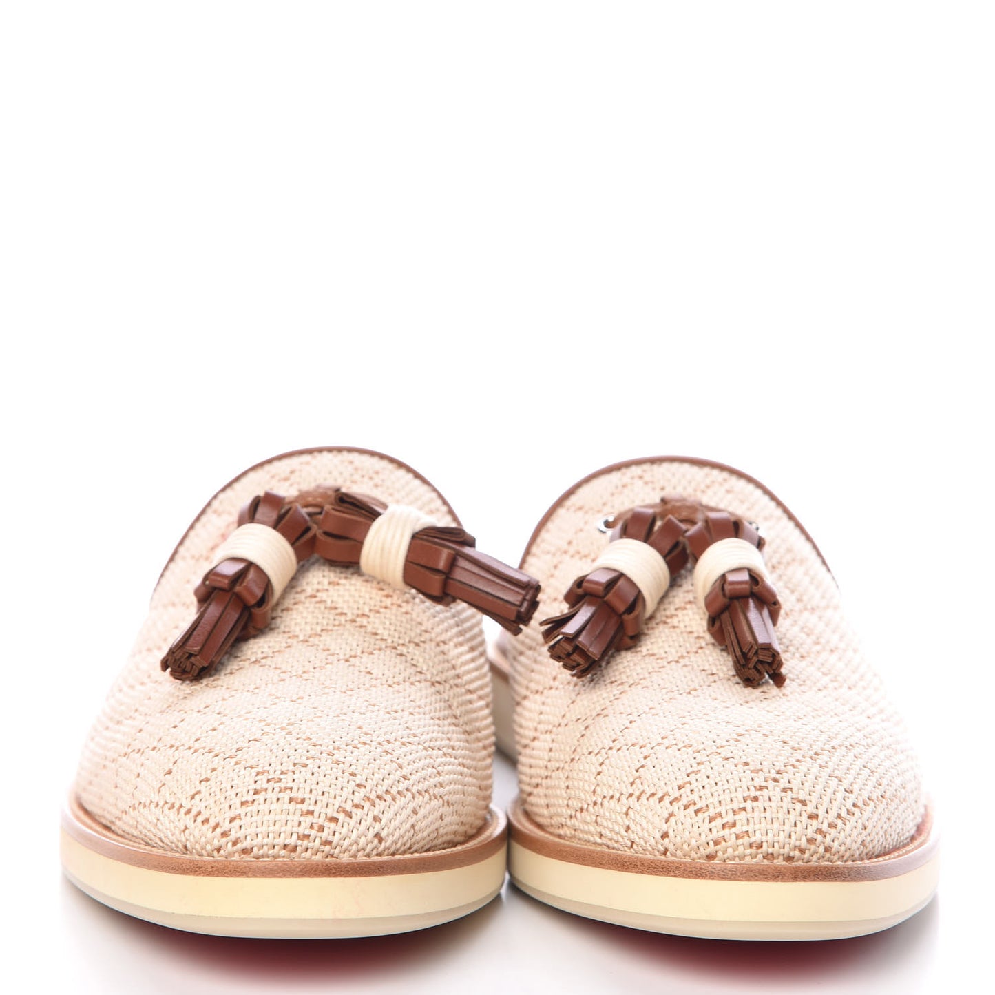 Calf Nappa Paille Matelasse Mens Youseffo Flat 40 Beige Cuoio