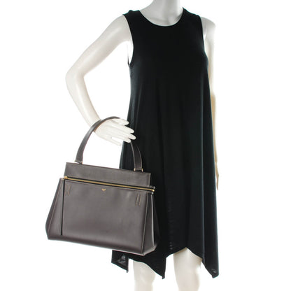 Celine Smooth Calfskin Medium Edge Shoulder Bag Grey 2 of 8