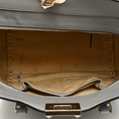 Valentino Garavani Vitello Small Rockstud Double Handle Tote Grey 5 of 9