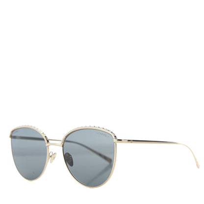 Chanel Metal Crystal Sunglasses 4258-B Gold 1 of 7