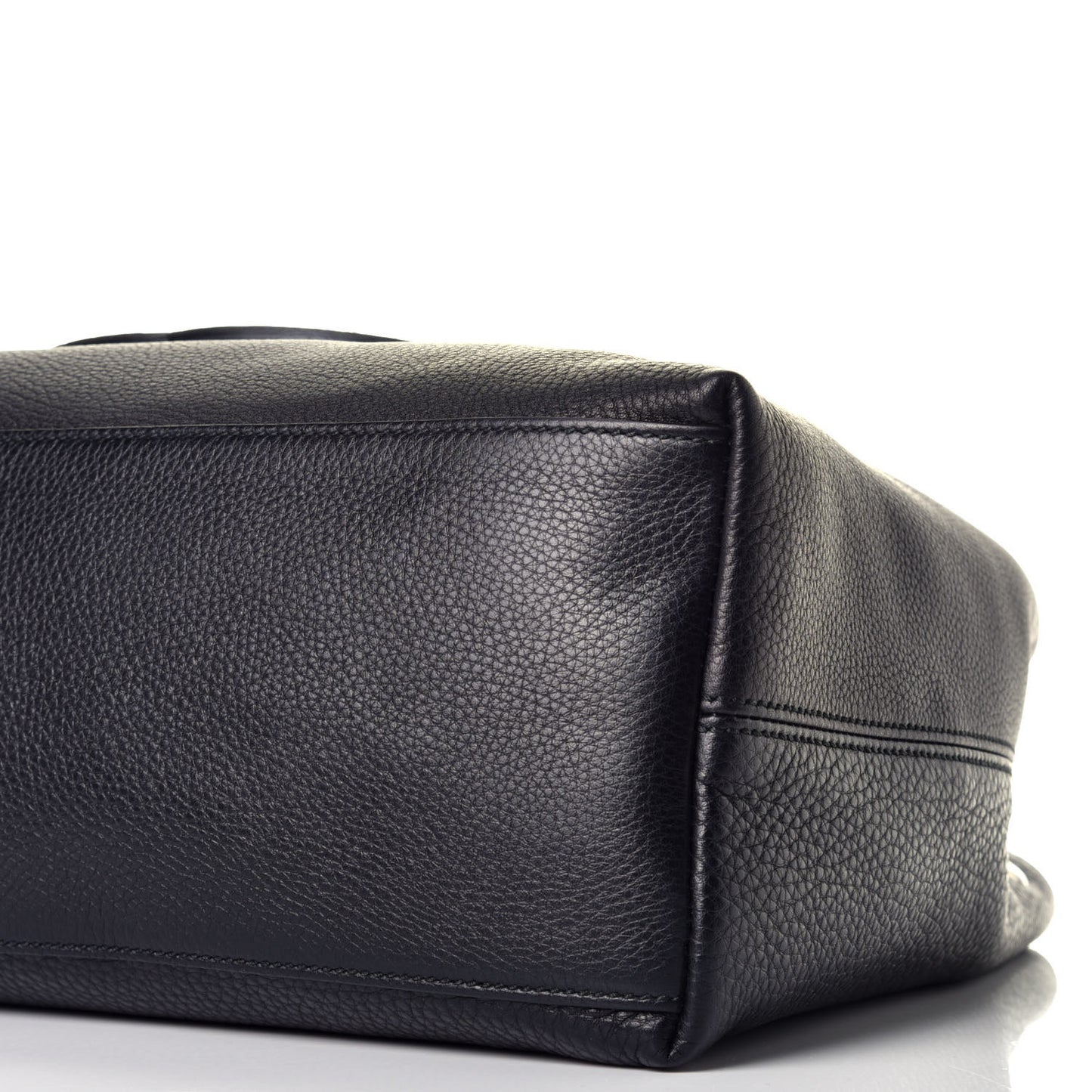 Pebbled Calfskin Studded Medium Soho Chain Shoulder Bag Black