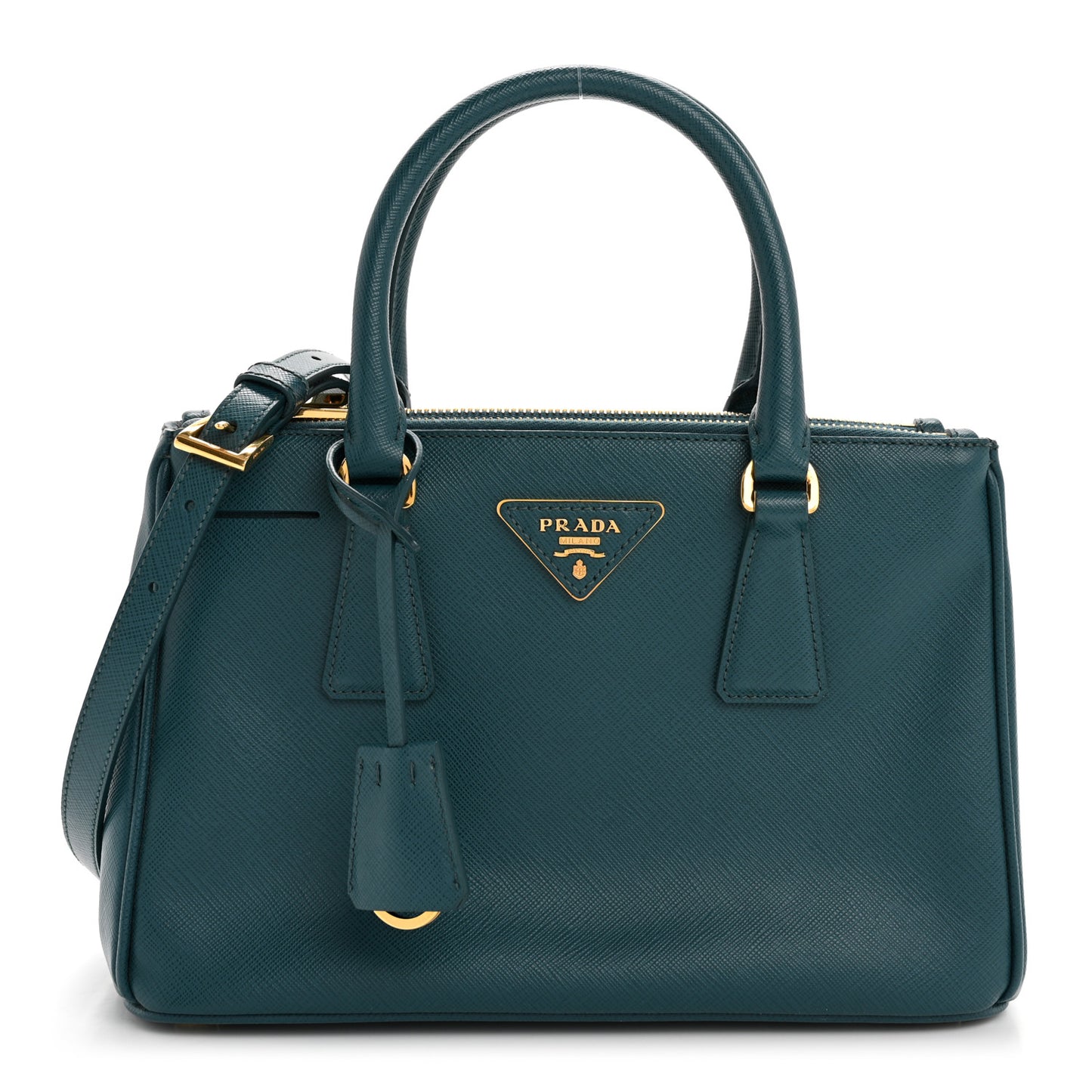 Saffiano Lux Mini Galleria Double Zip Tote Ottanio