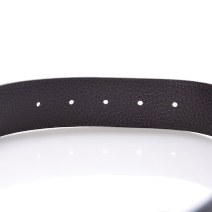 Gucci Calfskin Double G Reversible 37mm Belt 85 34 Black Cocoa 5 of 6