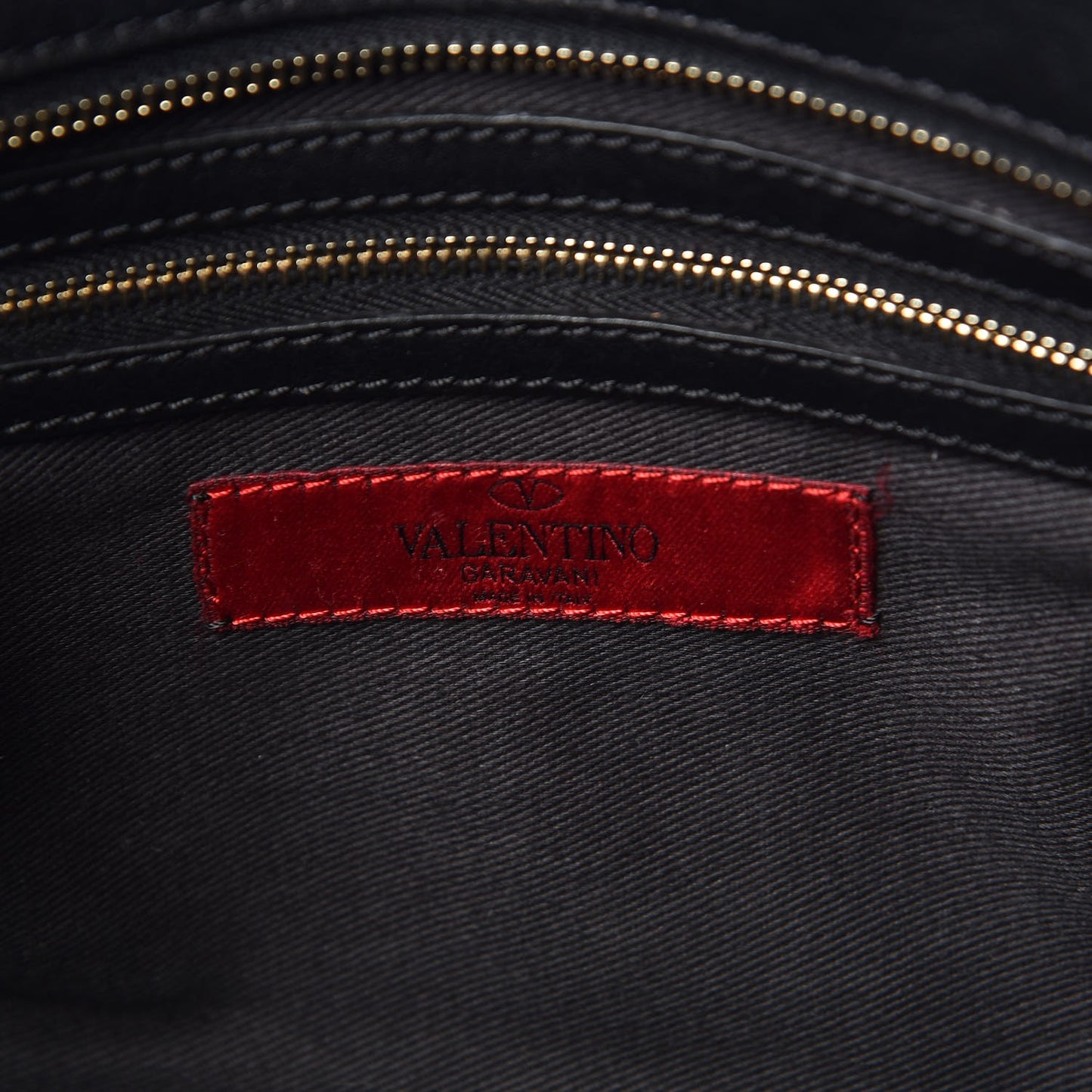 Vitello Small Rockstud Double Handle Tote Black